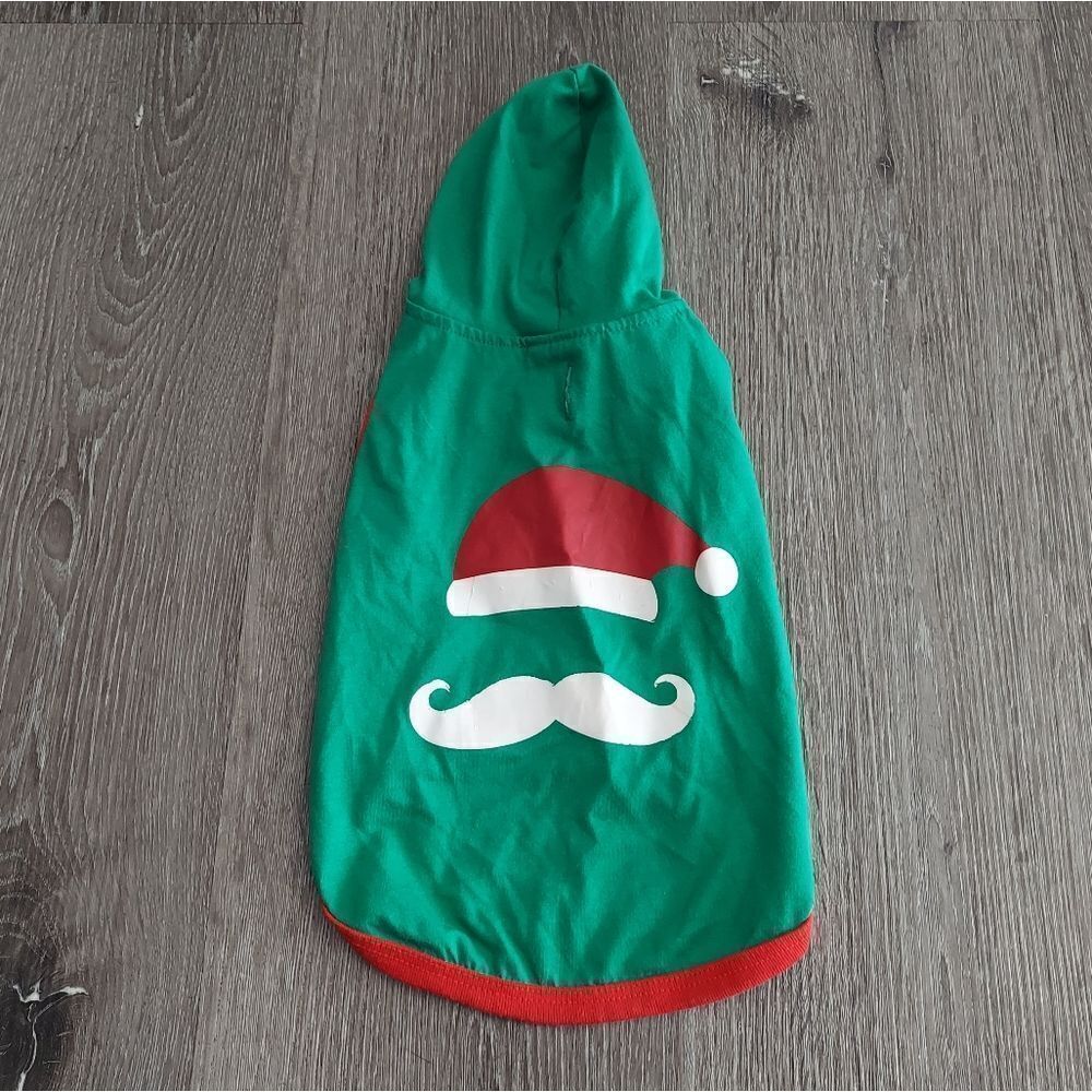 Dog Holiday Christmas Santa Sweatshirt Hoodie Small